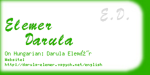 elemer darula business card